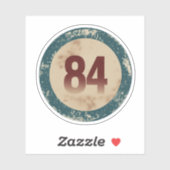 Klassiek gedesdistresseerd nummer 84 sticker (Vel)