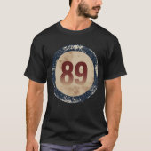 Klassiek gedesdistresseerd nummer 89 t-shirt (Voorkant)