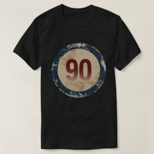 Klassiek gedesdistresseerd nummer 90 t-shirt