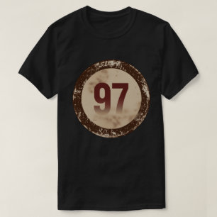 Klassiek gedesdistresseerd nummer 97 t-shirt