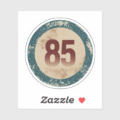 Klassiek Gedistresseerd Nummer 85 Sticker (Vel)