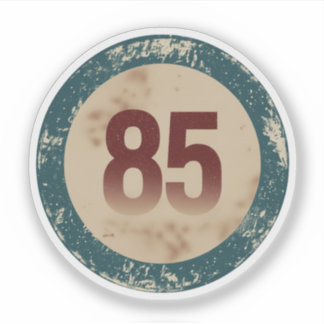 Klassiek Gedistresseerd Nummer 85 Sticker