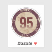 Klassiek Gedistresseerd Nummer 95 Sticker (Vel)
