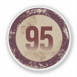 Klassiek Gedistresseerd Nummer 95 Sticker