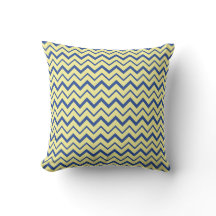 Klassiek geel blauw chevron patroon