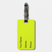 Klassiek geel en nertgroen Bagagelabel (Achterkant verticaal)