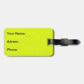 Klassiek geel en nertgroen Bagagelabel (Achterkant horizontaal)