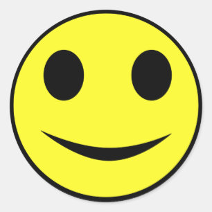 Klassiek geel gezicht Stickers