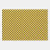Klassiek geel, grijs geruit inpakpapier vel (Voorkant 3)