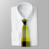 Klassiek geel zwart-tonervormig patroonontwerp stropdas (Gebonden)