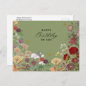 Klassiek Gefeliciteerd Verjaardag Briefkaart (Voorkant / Achterkant)