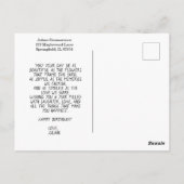 Klassiek Gefeliciteerd Verjaardag Briefkaart (Achterkant)