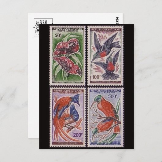 Klassiek gegraveerd Briefkaart stempel (Voorkant / Achterkant)