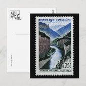 Klassiek gegraveerd Briefkaart stempel (Voorkant / Achterkant)
