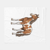 Klassiek gegraveerd pinto paard vector ontwerp_1 fleece deken (Voorkant (Horizontaal))
