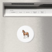 Klassiek gegraveerd pinto paard vector ontwerp_1 magneet (Insitu (Vaatwasser))