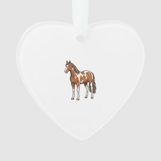 Klassiek gegraveerd pinto paard vector ontwerp_1 ornament (voorkant)