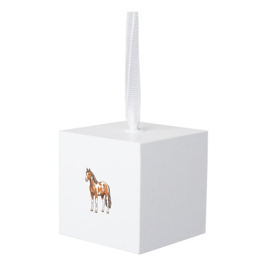 Klassiek gegraveerd Pinto-paard vectorontwerp_1 Decoratie (Achter hoekig)