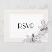 Klassiek geïllustreerd Floral Lilies RSVP Briefkaa Uitnodiging Briefkaart (Voorkant)