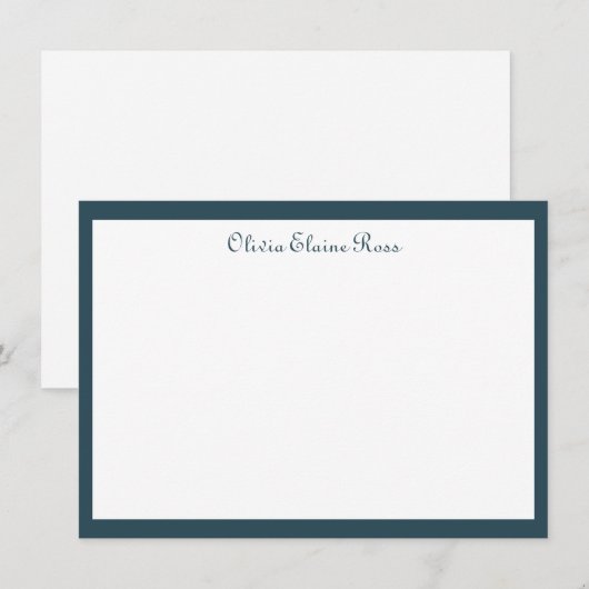 Klassiek, geïndividualiseerd donkerblauw kaart (Voorkant / Achterkant)