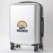 Klassiek Gelukkig Halloween Spinnenweb Vector Desi Sticker (Koffer)