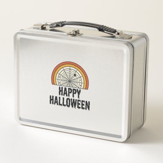 Klassiek Gelukkig Halloween Spinnenweb Vectorontwe (Voorkant)