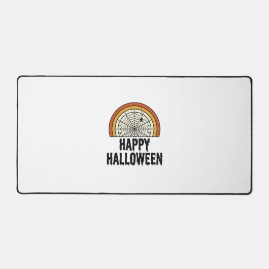 Klassiek Gelukkig Halloween Spinnenweb Vectorontwe Bureaumat (Voorkant)