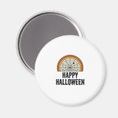 Klassiek Gelukkig Halloween Spinnenweb Vectorontwe Magneet (Voorkant / Achterkant)