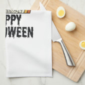 Klassiek Gelukkig Halloween Spinnenweb Vectorontwe Theedoek (Quarter Fold)