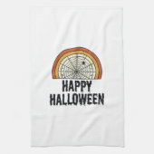 Klassiek Gelukkig Halloween Spinnenweb Vectorontwe Theedoek (Verticaal)