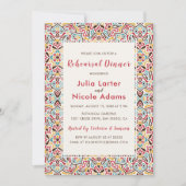 Klassiek Geo Mandala Patroon Oefen Dinner Kaart (Voorkant)