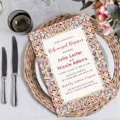 Klassiek Geo Mandala Patroon Oefen Dinner Kaart