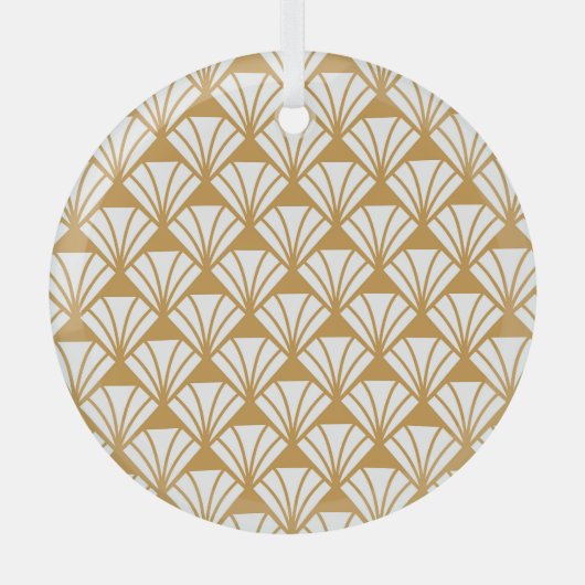 Klassiek geometrisch: Art Deco Elegance. Glas Ornament (Voorkant)