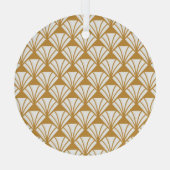 Klassiek geometrisch: Art Deco Elegance. Glas Ornament (Achterkant)