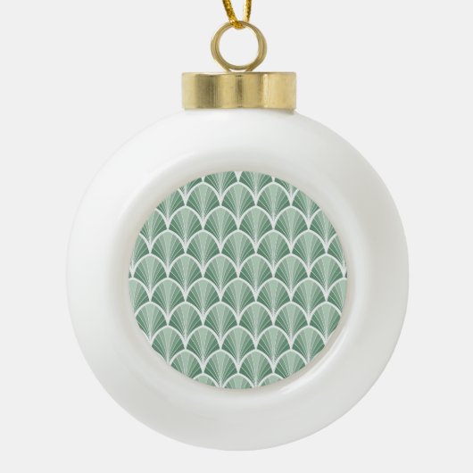 Klassiek geometrisch: Art Deco Naadloze Stijl Keramische Bal Ornament (Voorkant)