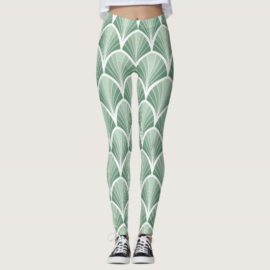 Klassiek geometrisch: Art Deco Naadloze Stijl Leggings (Voorkant)