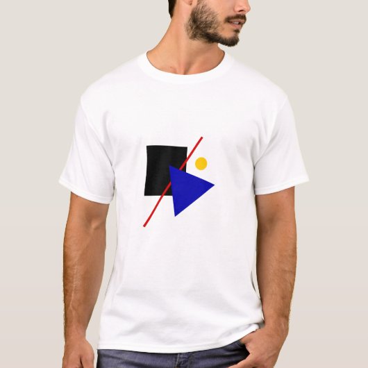 Klassiek geometrisch Bauhaus-ontwerp T-shirt (Voorkant)