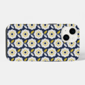 Klassiek geometrisch bloemmotief iPhone hoesje (Achterkant horizontaal)