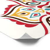Klassiek Geometrisch Mandala Patroon Bruidsdouche Poster (Hoek)