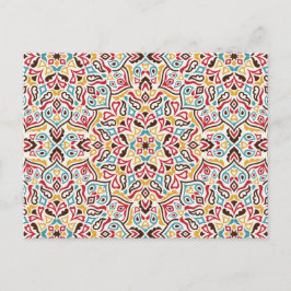 Klassiek geometrisch mandala patroon bruiloft briefkaart