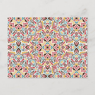 Klassiek geometrisch mandala patroon bruiloft briefkaart