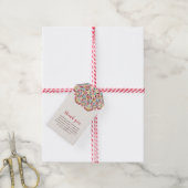 Klassiek geometrisch mandala patroon bruiloft cadeaulabel (Met Touw)