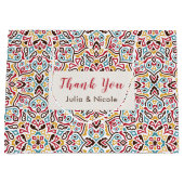 Klassiek Geometrisch Mandala Patroon Bruiloft Groot Cadeauzakje (Voorkant)