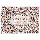 Klassiek Geometrisch Mandala Patroon Bruiloft Groot Cadeauzakje (Achterkant)