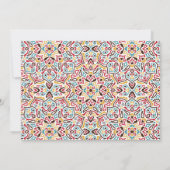 Klassiek geometrisch mandala patroon bruiloft save the date (Achterkant)