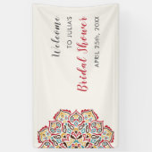 Klassiek geometrisch Mandala Pattern Vrijgezellenf Spandoek (Verticaal)