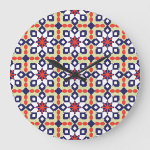 Klassiek geometrisch: naadloos sierontwerp grote klok
