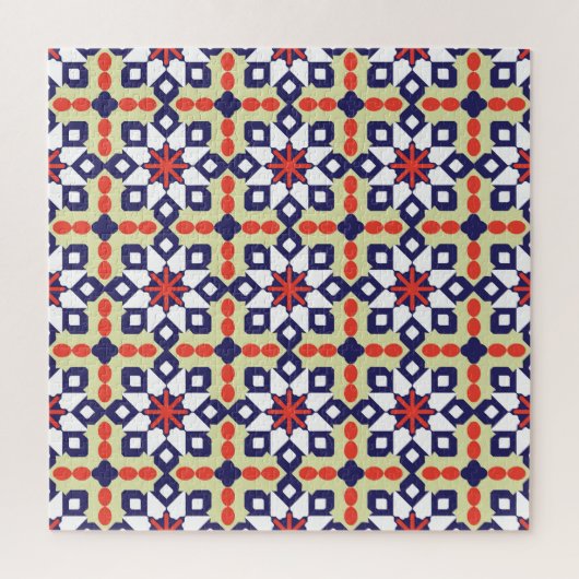 Klassiek geometrisch: naadloos sierontwerp legpuzzel (Verticaal)