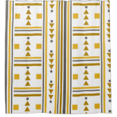 Klassiek geometrisch ontwerp | Schaduwen van Gouds Douchegordijn (Voorkant)