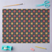 Klassiek Geometrisch Rood Geel Tissuepapier (Craft)